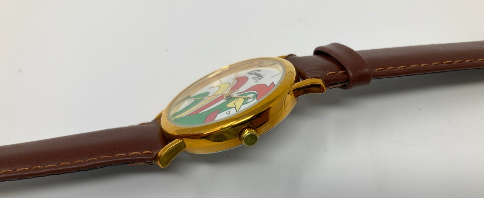 KELLOGG’S Vintage Corny Corn Flakes Men’s/Kid CHARACTER WATCH Leather Band