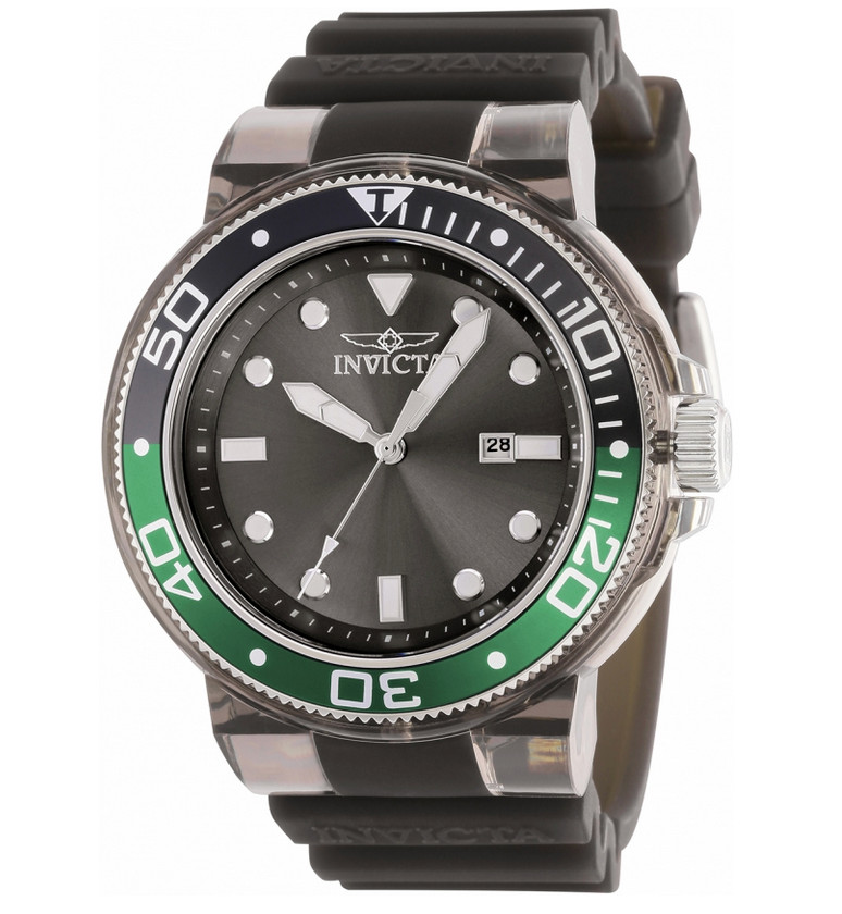 Invicta Pro Diver 38886 Men’s Watch 51.5mm Black Green Steel Quartz | MSRP $495