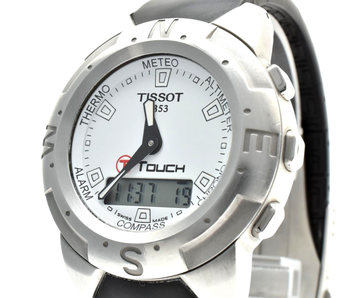 [Exc+5] Tissot Z252/352 T-Touch Multi-function White Quartz Men’s Watch JAPAN
