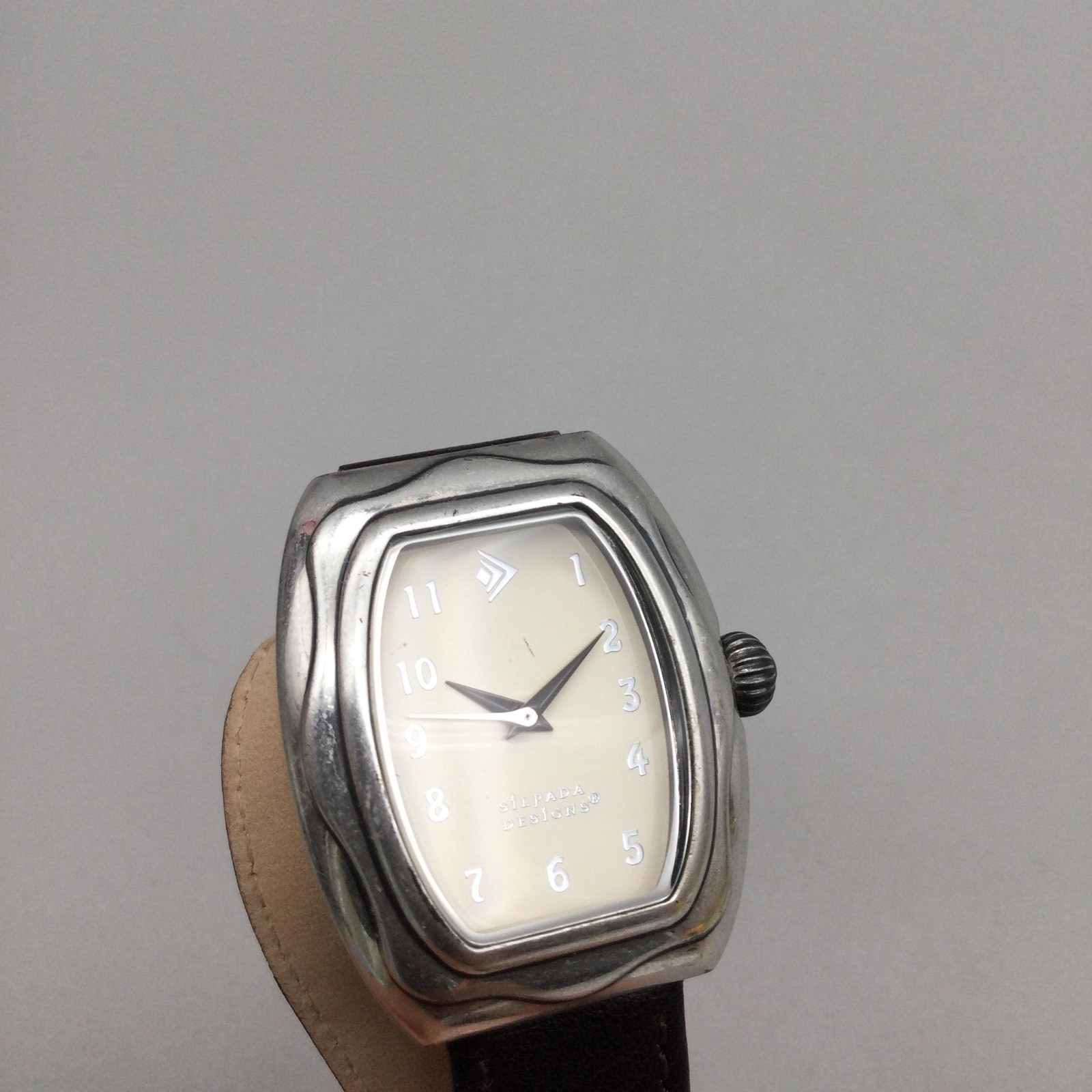 Silpada Designs Womens Watch 29mm Silver Tone Brown Leather Wrap New Battery
