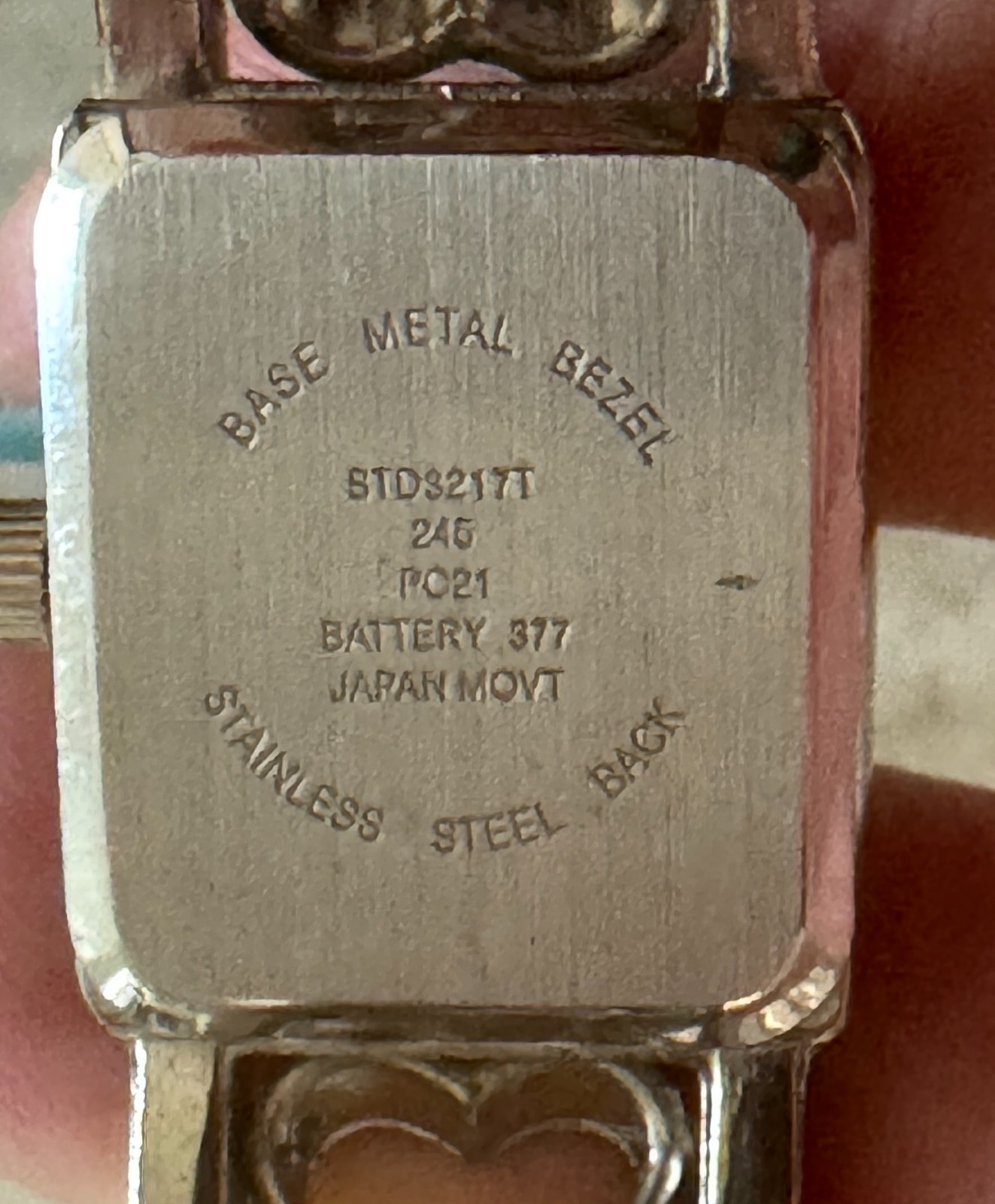 Studio Time Silver Tone Hearts Rhinestones Cuff Bracelet Quartz Watch new batter