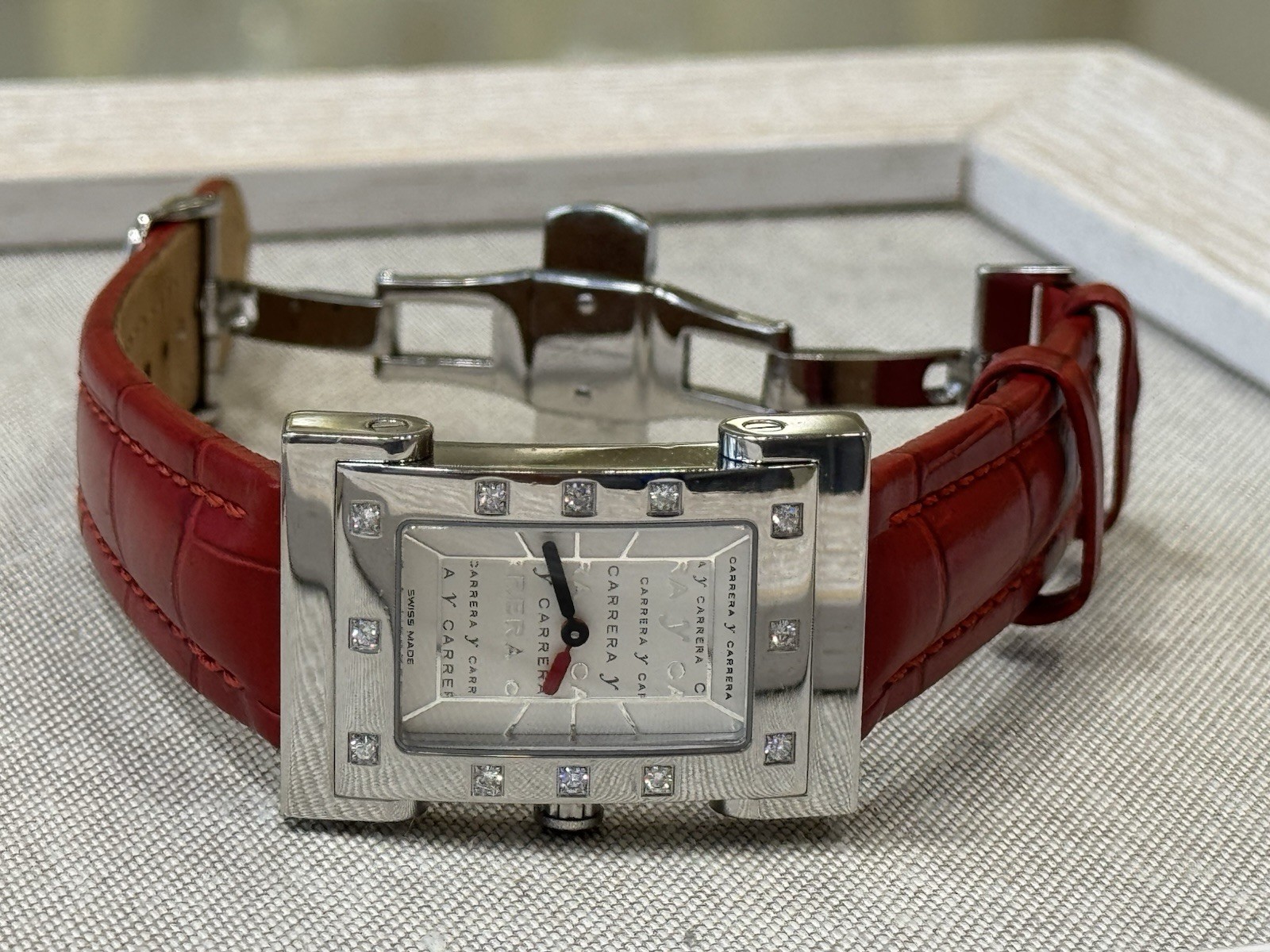 Carrera Y Carrera Watch Tempus Fugit Diamonds Quartz Lady Swiss Made Genuine !