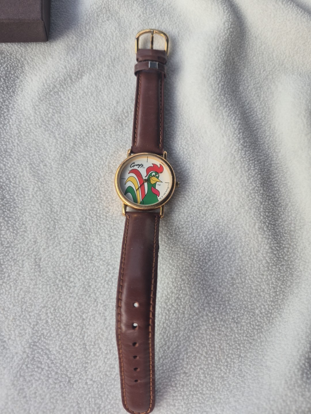 Vintage 1996 Unisex Kellogg’s Corn Flakes «Corny» Gold Tone 33mm Watch