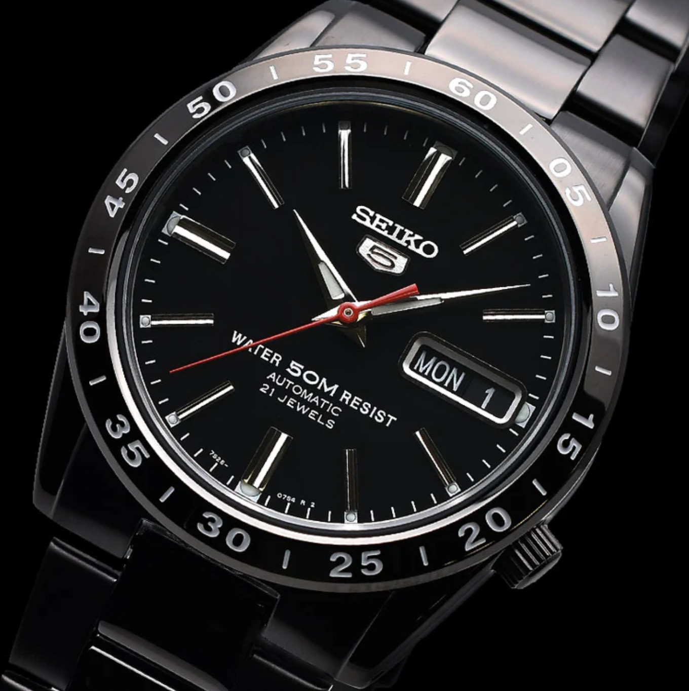 Seiko 5 Automatic SNKE03K1(SNKE03KC) Black Dial 21 Jewels Men’s Watch NEW Japan