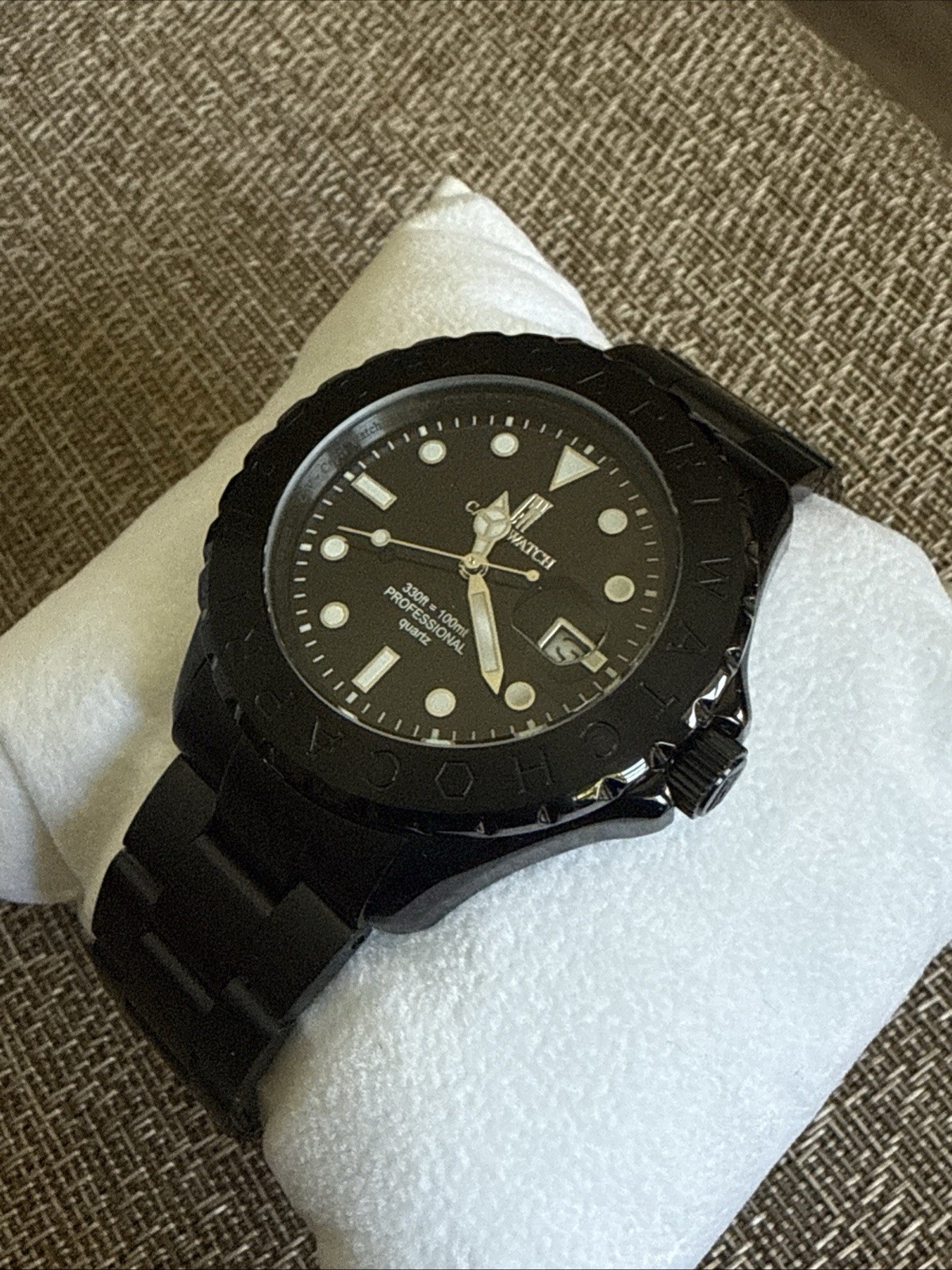 Capri Watch By Silvio Staiano Black Miyota Movement Italy Open Box Needs Battery