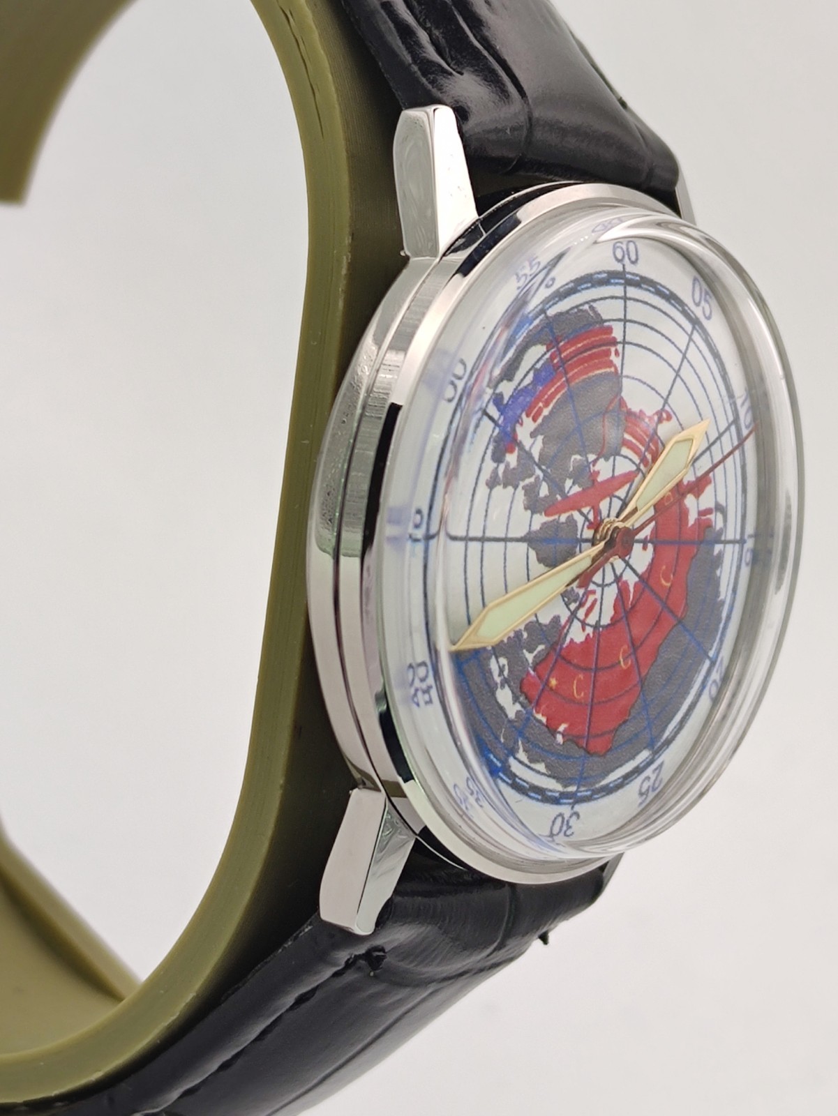 Vintage RAKETA watch 2609 First flight through north pole Chkalov dial Soviet