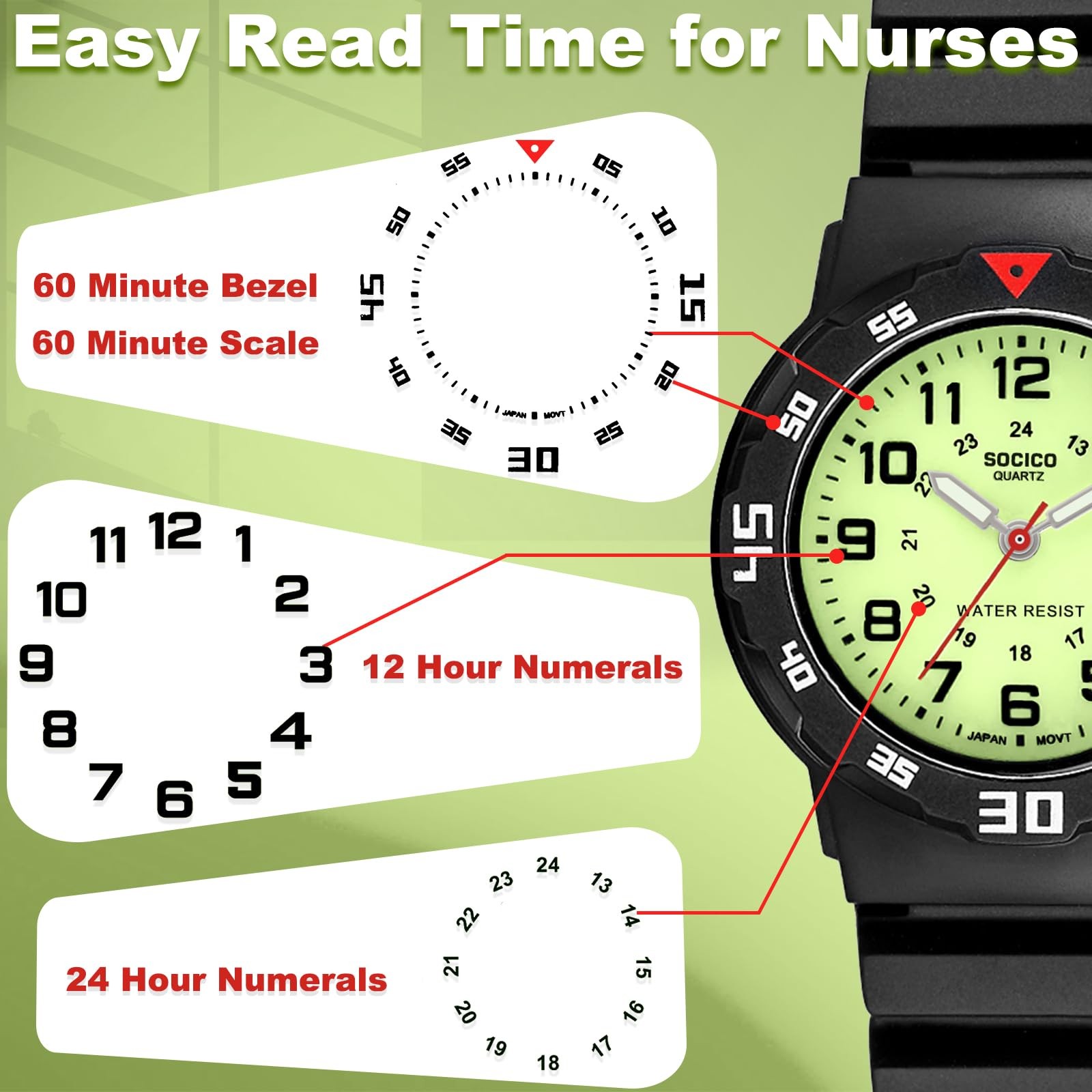 PROKING Waterproof Nurse Small Watch for Women, Medical Students, Second Hand…