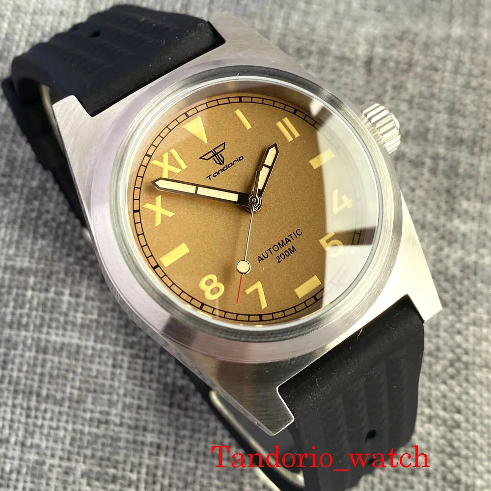 Tandorio 38mm Automatic Miyota 8215 Men’s Mechanical Watch Sapphire Glass Brown