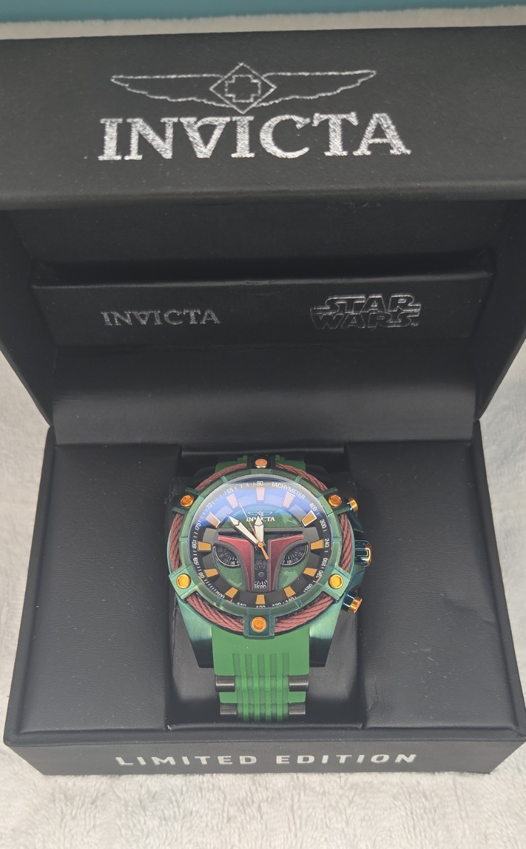 Invicta Boba Fett Star Wars 56 mm *LIMITED EDITION* Swiss Z60 Quarts Watch 27231