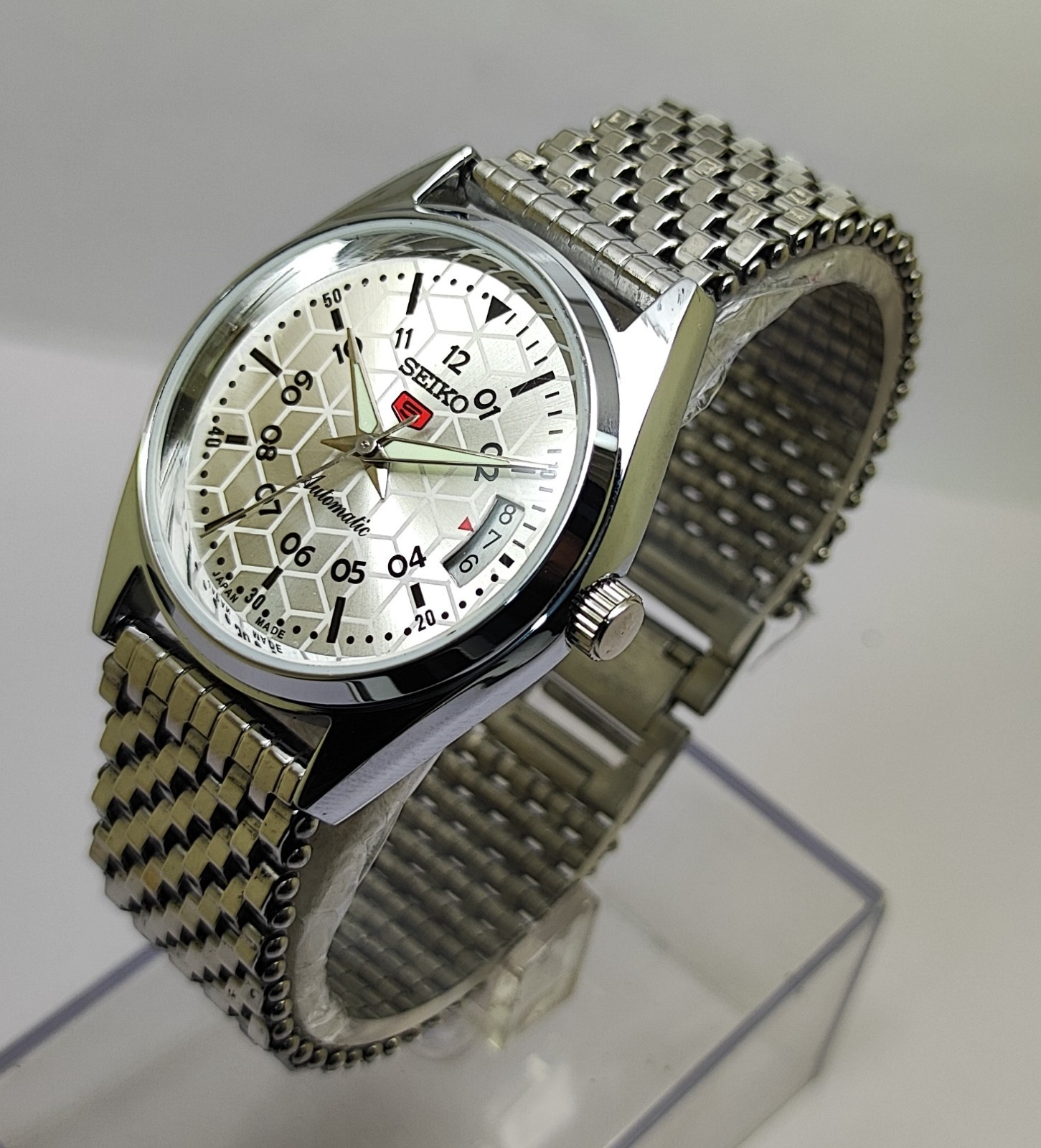 Refurbished Automatic Men’s Watch Day Date | Classic Vintage Style | Steel Strap