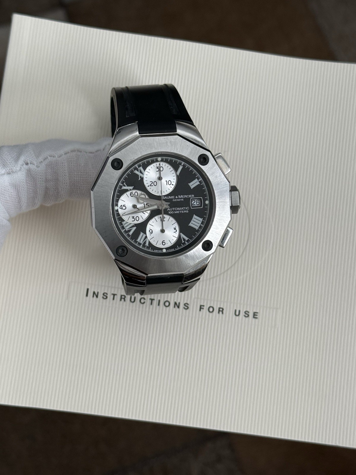 Vintage Baume & Mercier Riviera 65541 Men’s Chronograph Date Sports Watch