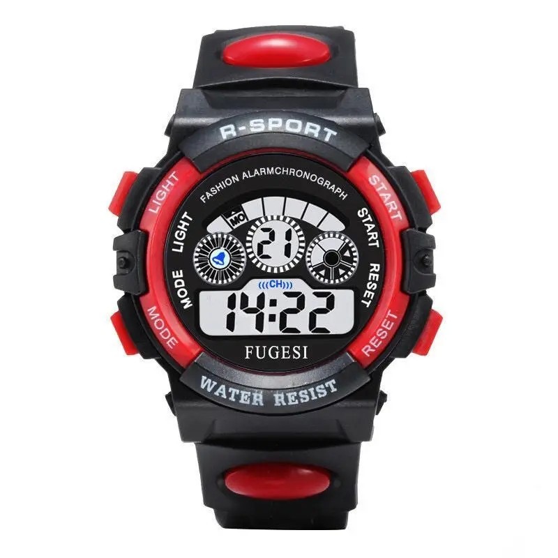 Kids LED Digital Watch Colorful Waterproof Alarm watch Boys Girls Luminous Wrist