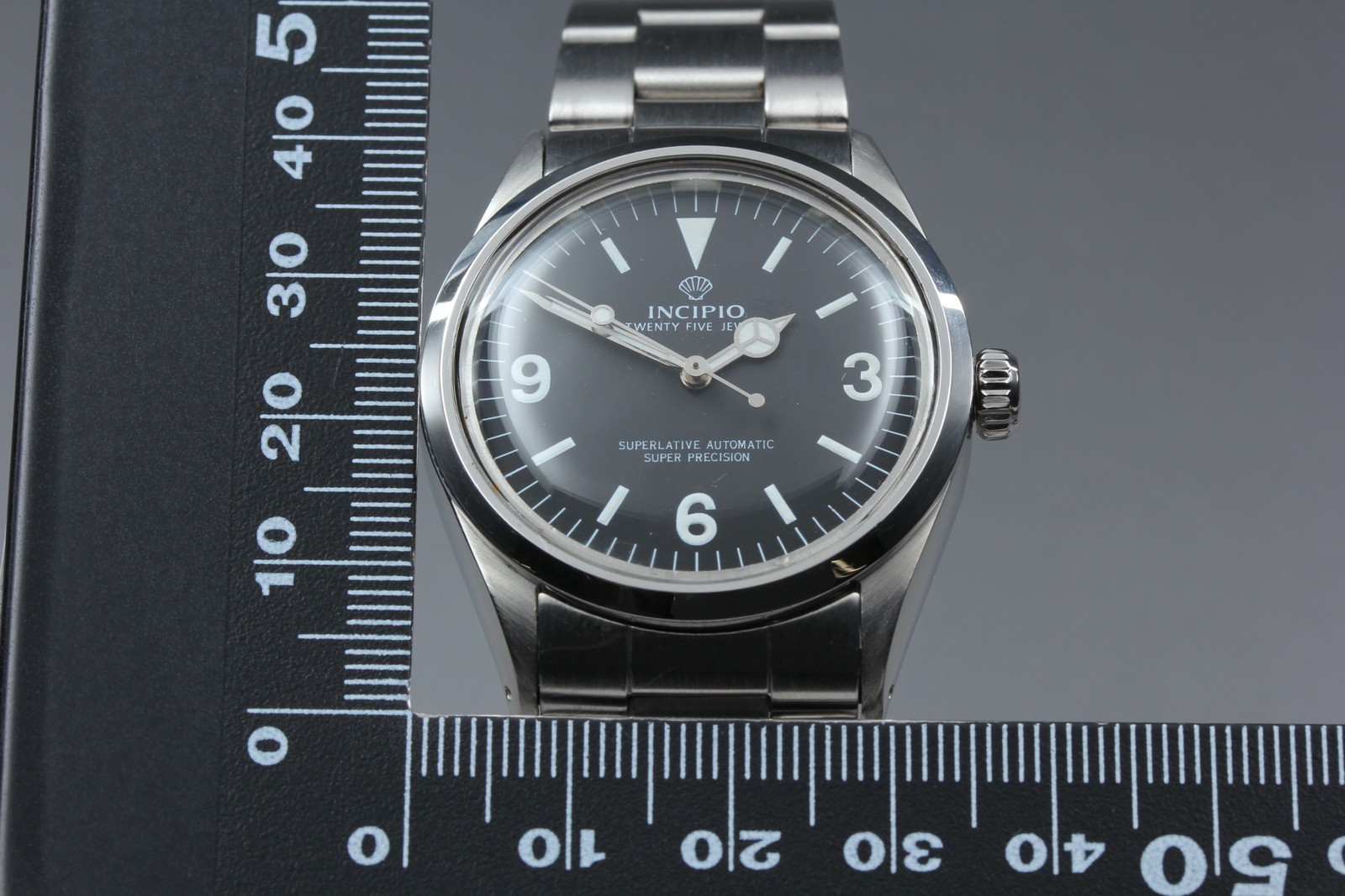 Incipio 8 Super Precision Black 25 Jewels Automatic Stainless Steel Men’s Watch