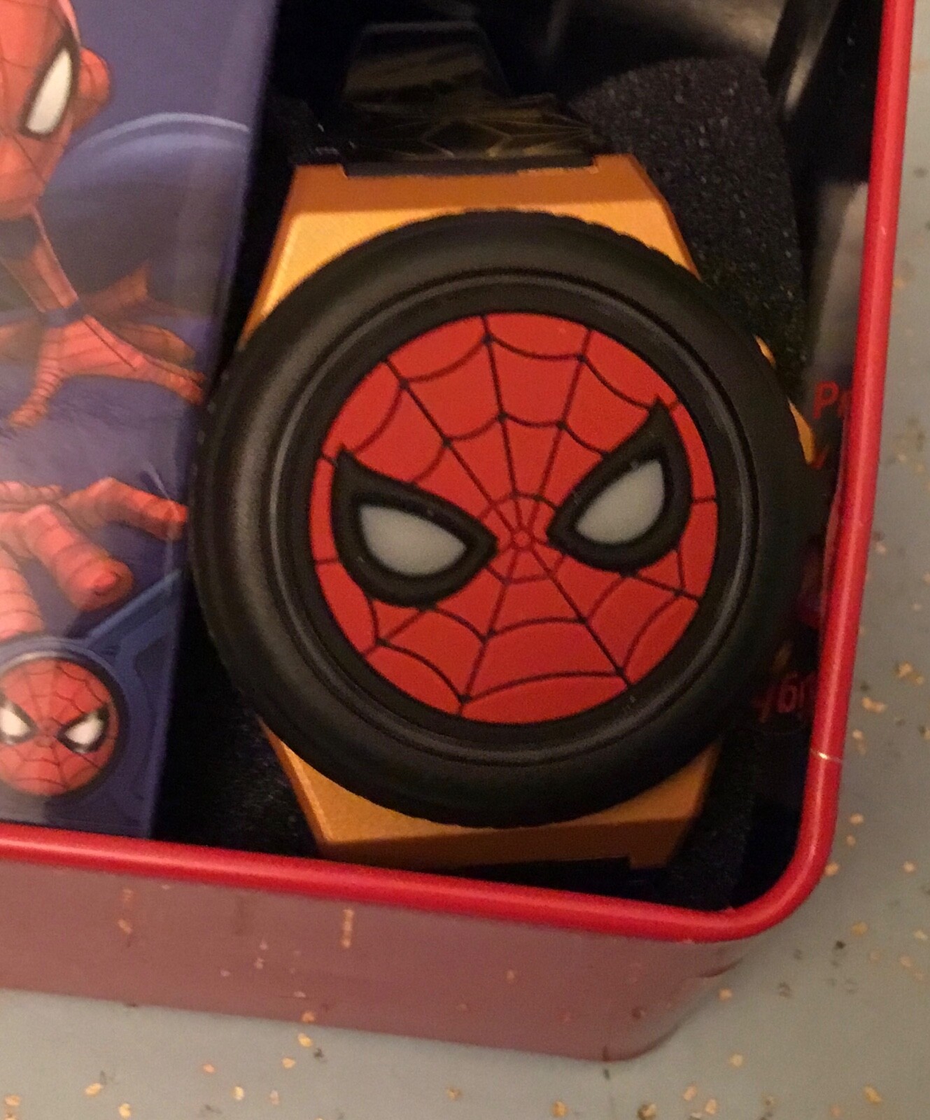 ACCUTIME SPD4593AZ MARVEL SPIDERMAN LIGHT UP COVER FLIP FACE DIGITAL WATCH NIB