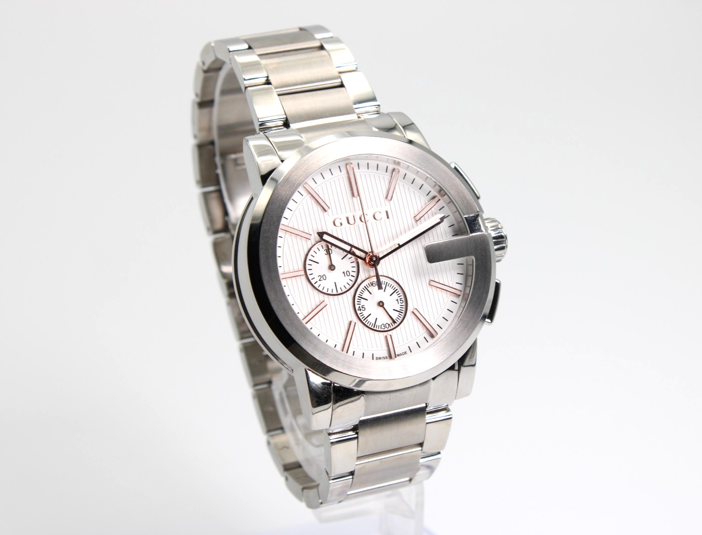 GUCCI G-Chrono YA101201 Silver Dial Men Watch 44mm