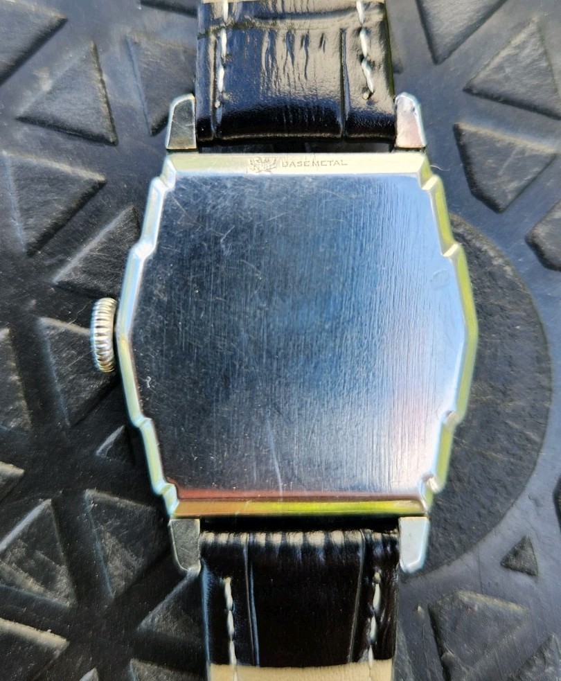 Vtg 1932 Elgin Model 1 Grade 487 Men’s 29mm Stepped Tank Watch Mechanical NICE!!