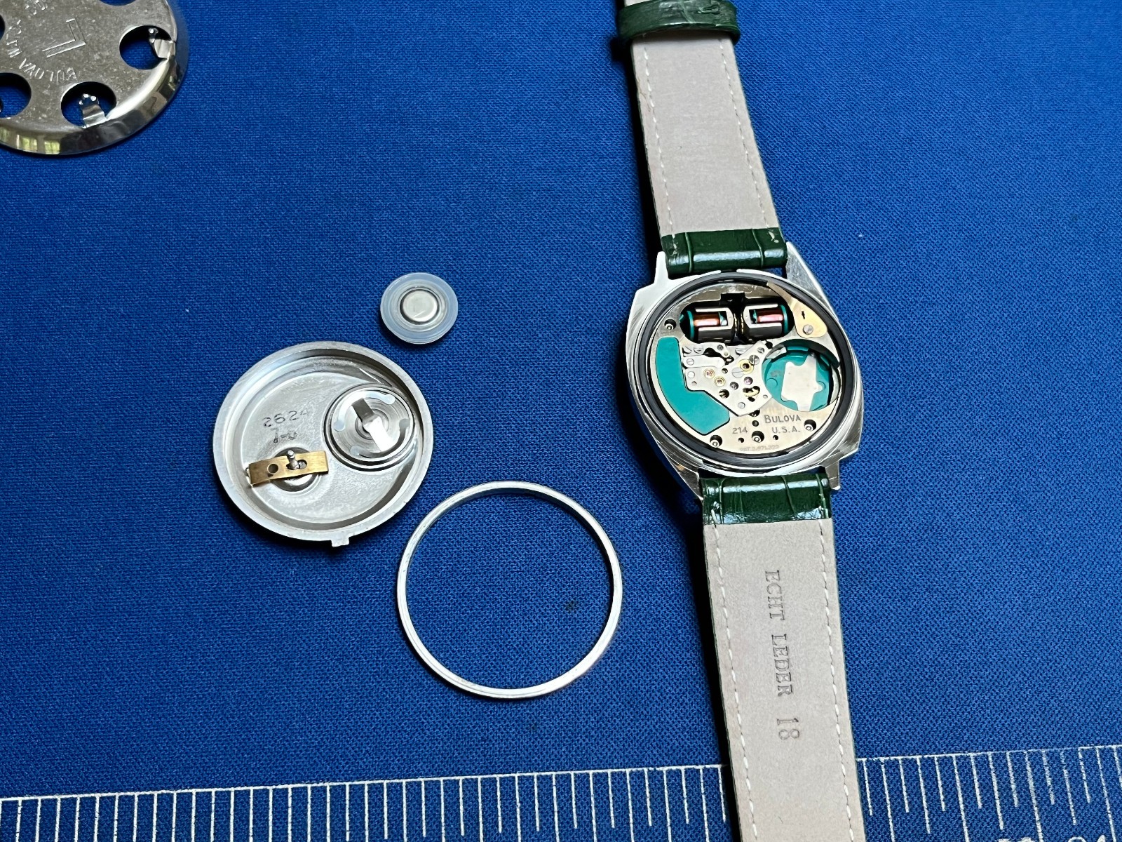 Vintage 1966 Bulova Accutron 214 Stainless M6 Spaceview Asymmetrical – Running