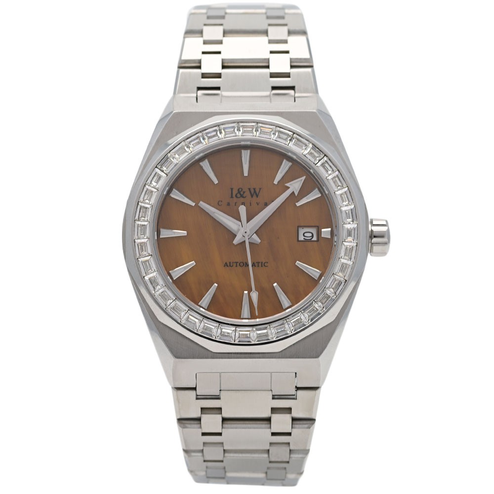 I＆W Carnival IW55878DA-6 IW55878DA Automatic Analog Brown Silver