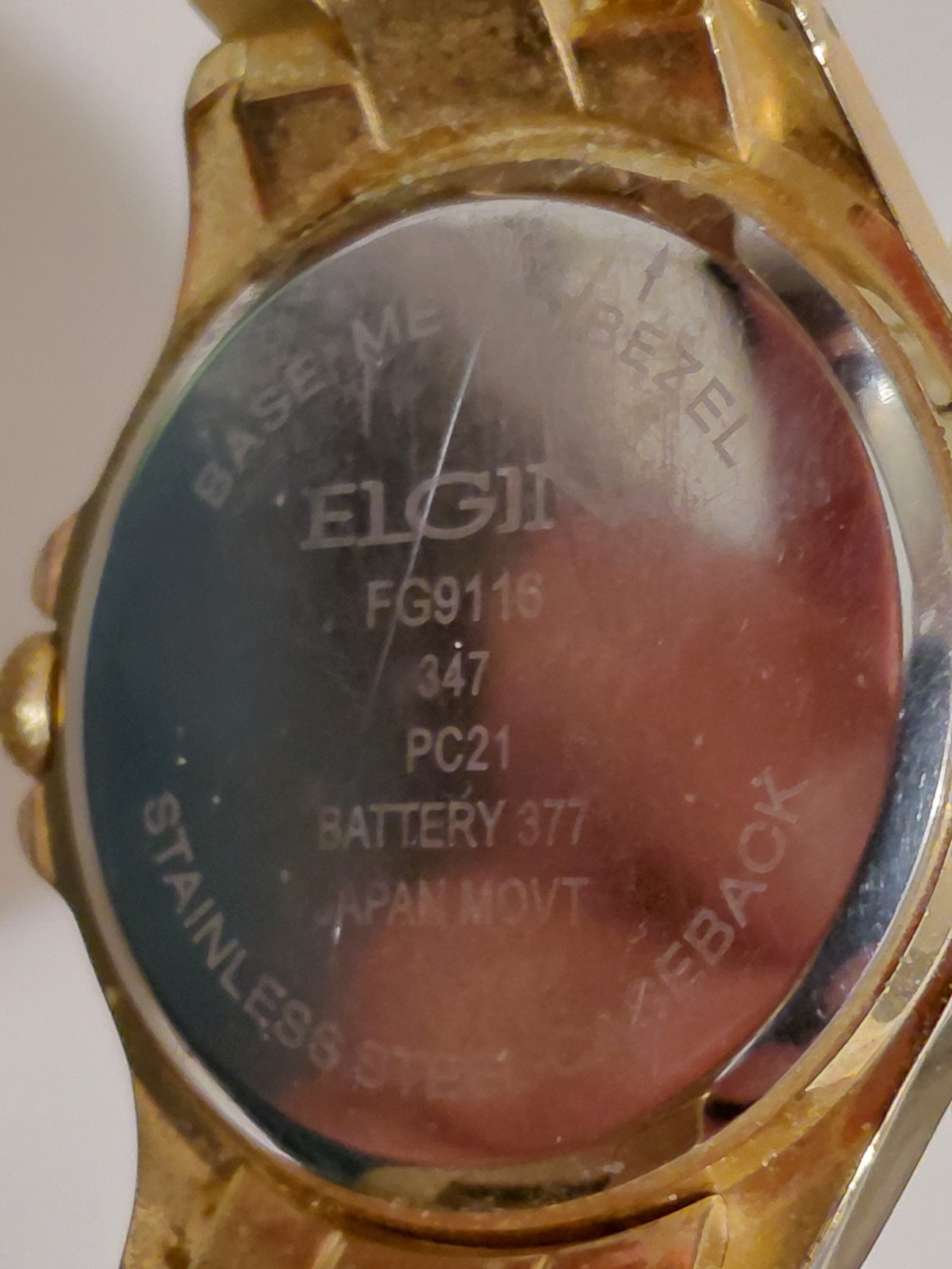 Elgin FG9116 Women’s Analog Quartz Religious Dial Gold Tone Bracelet Watch