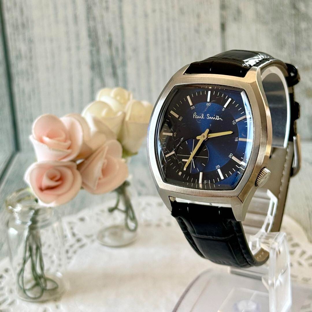 Paul Smith Navy Tone watch Tonneau Shape Used Check description