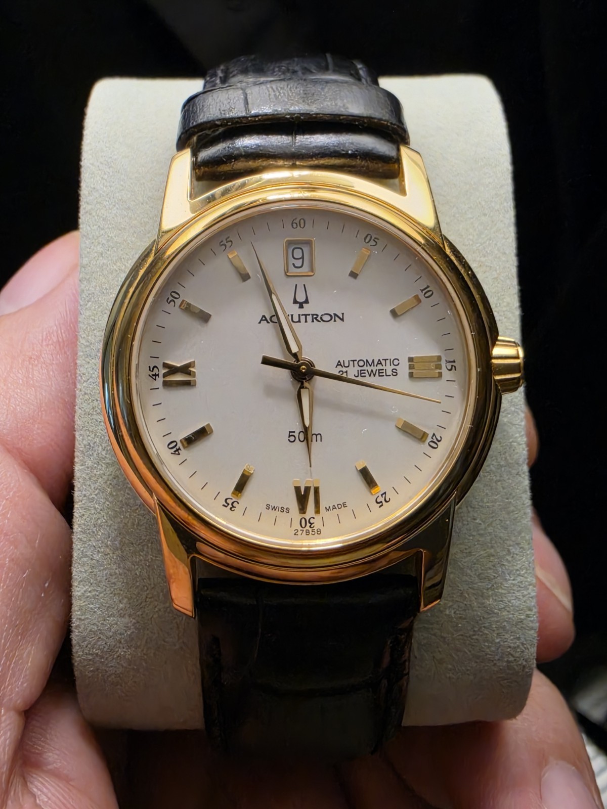 Bulova Accutron Men’s Gemini Automatic Sapphire Swiss 38mm Watch 27B58