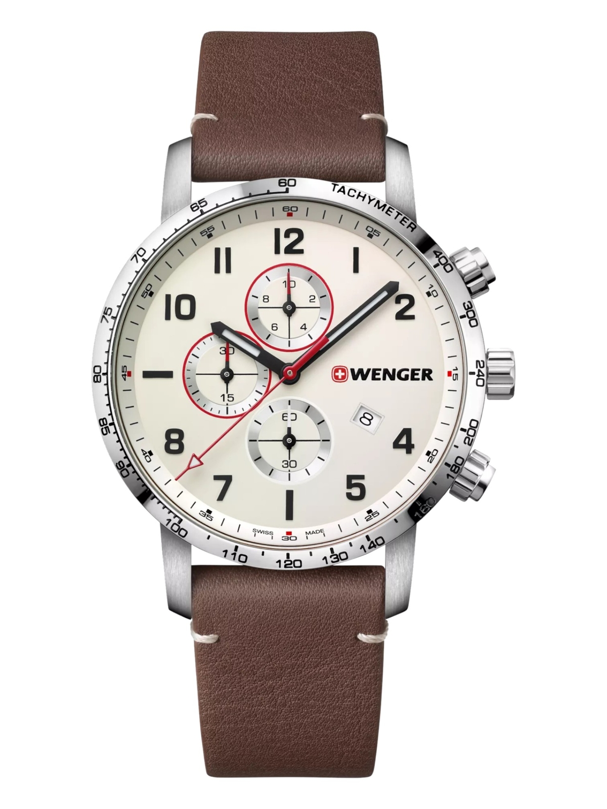 Wenger Swiss Army Men’s 01.1543.113 Attitude Bone Dial Chronograph Watch 44mm