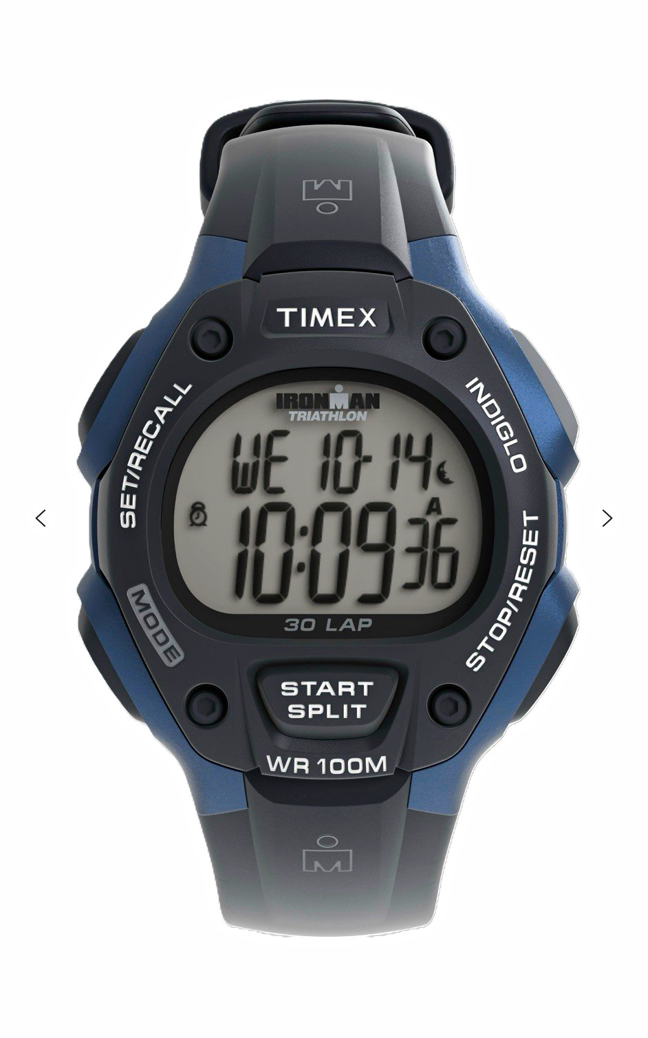 Timex Male 3.02″ Plastic 30-Lap Watch Blue, (T5H591WX) 100m water resistant