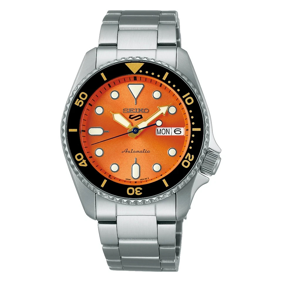 SEIKO 5 Sports SBSA231 Orange Automatic Mechanical Diver Men’s Watch New in Box
