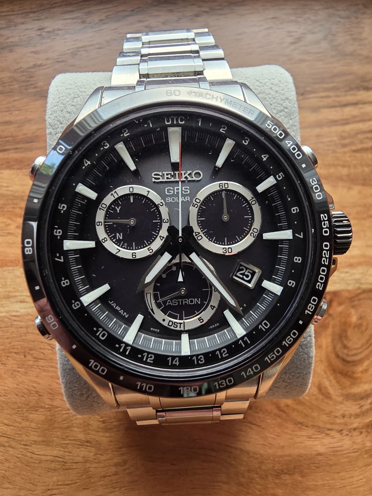 Seiko Astron GPS Solar Chronograph 8X82-0AC0 Black Dial Men’s Watch