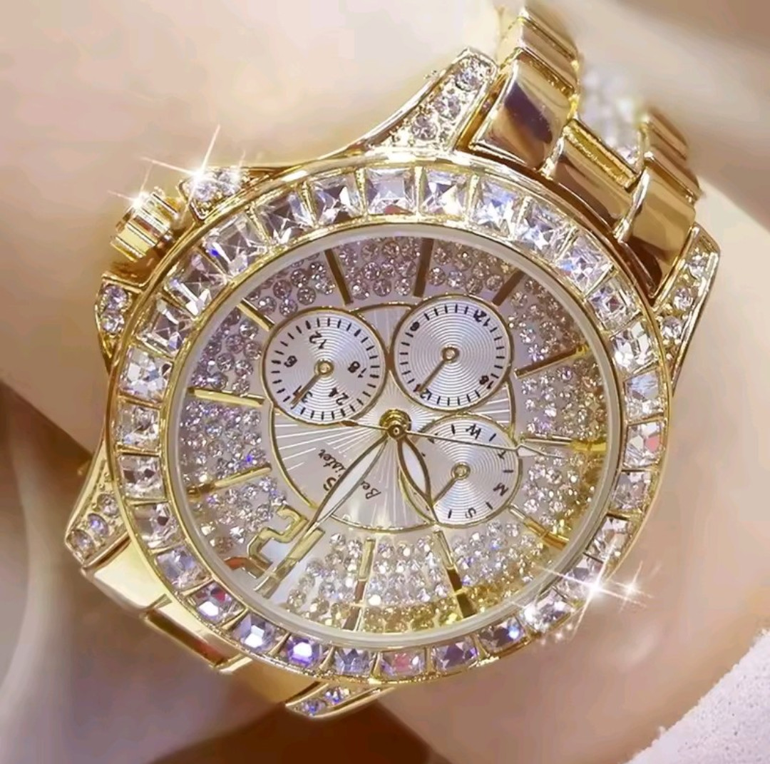Beautiful Full Iced Zircon Luxury Watch for Women Bling Bling