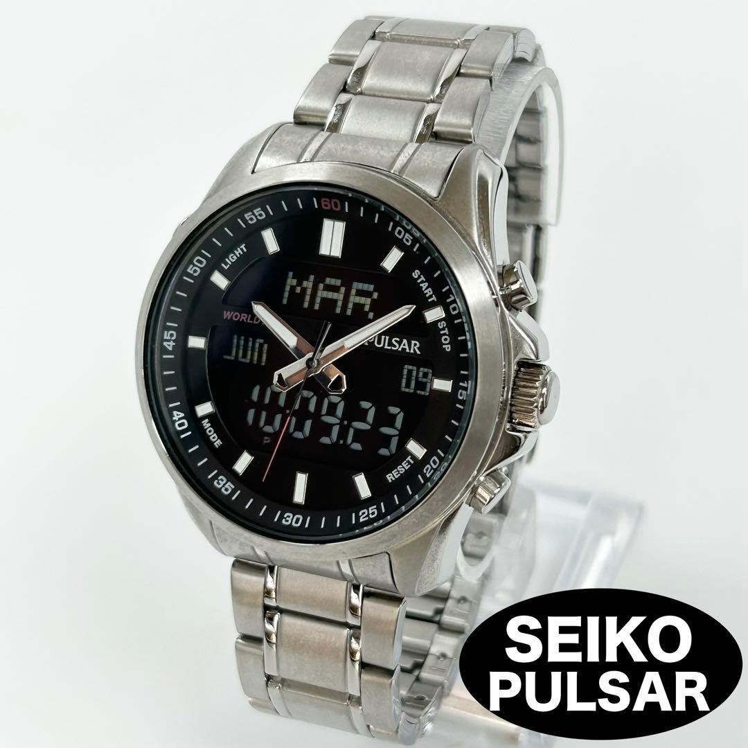 Pulsar by Seiko PZ4021 Analog Digital Quartz Watch Used