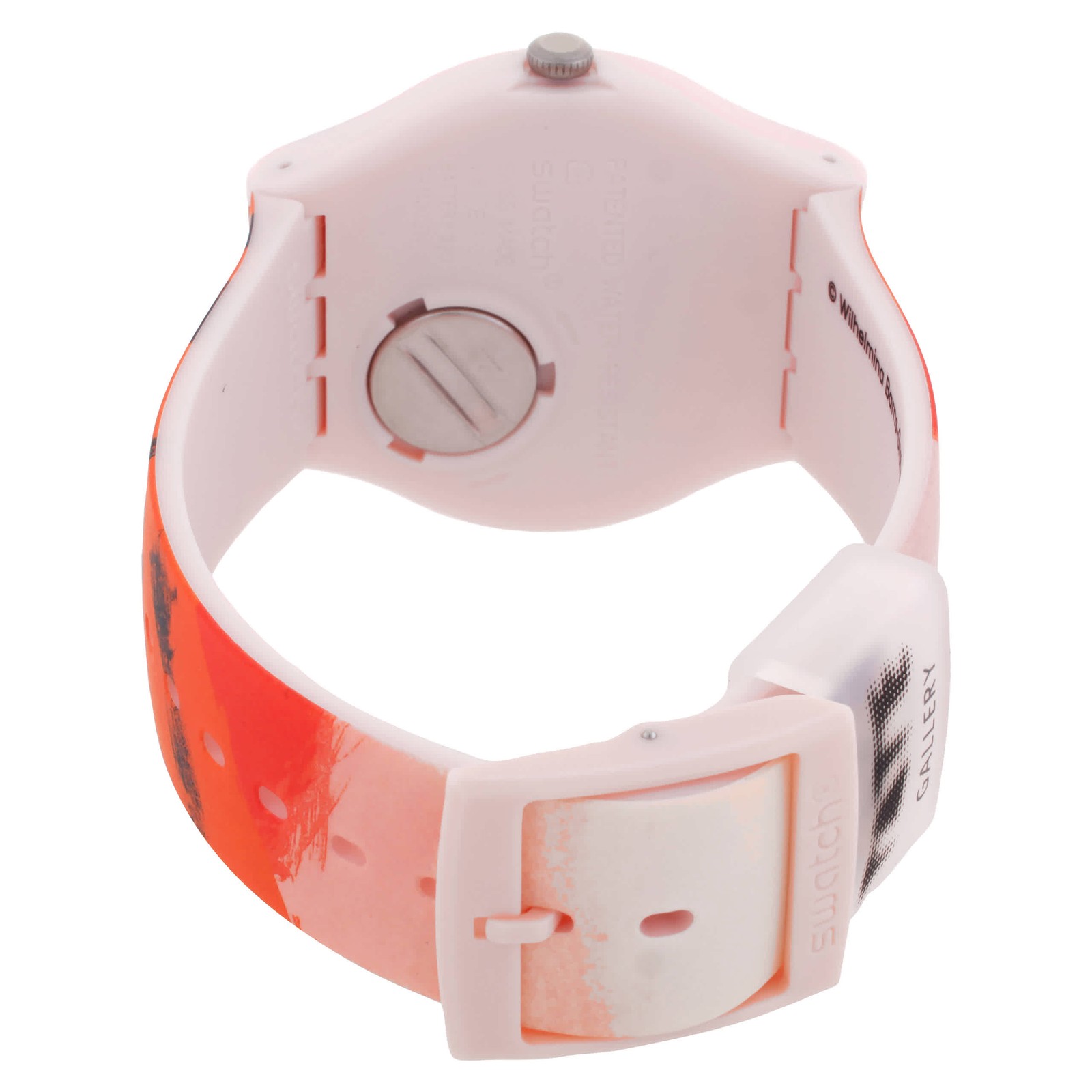 Swatch Barns-Graham’s Orange And Red On Pink Quartz Watch SUOZ362