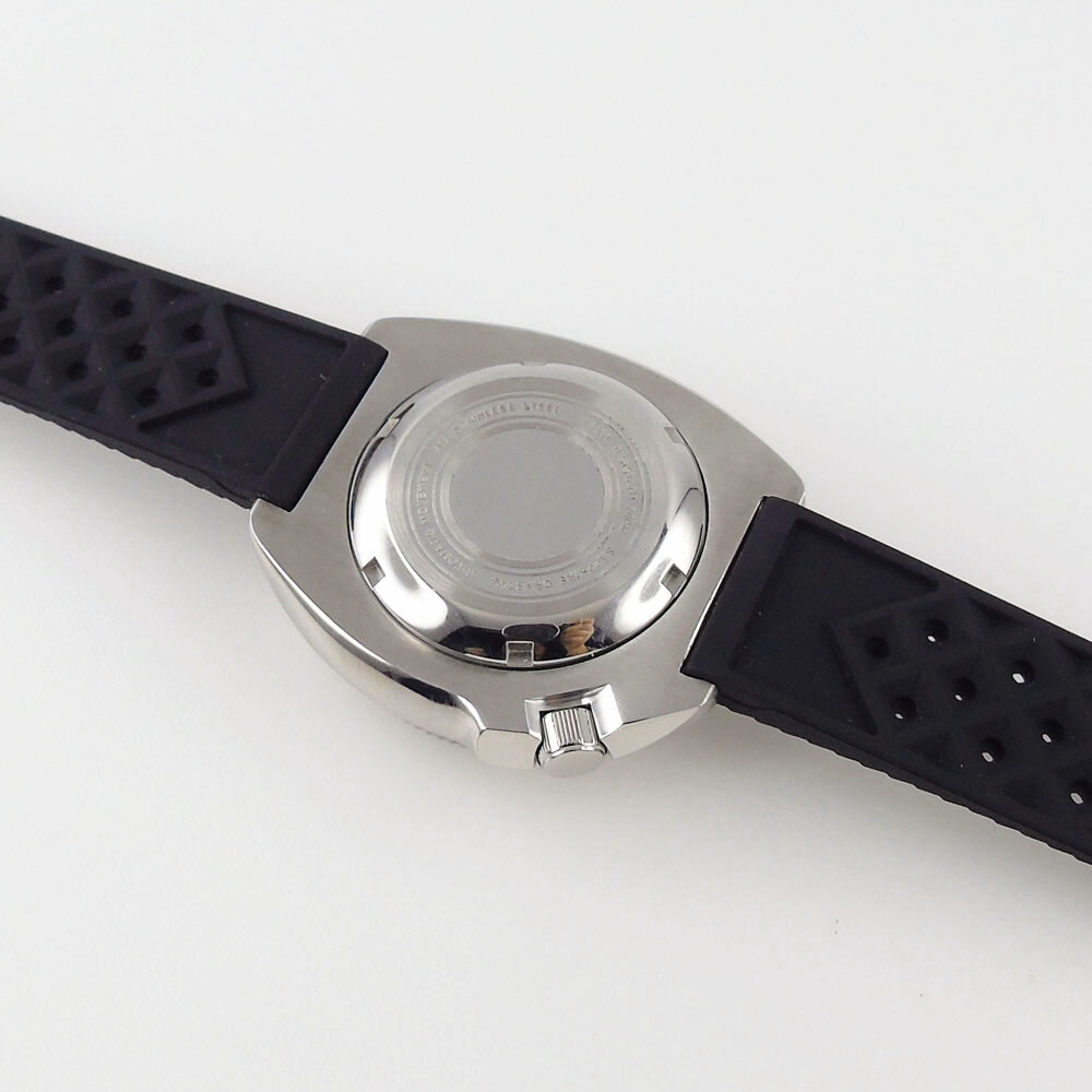 20ATM 44mm Tandorio Sterile Black Shell Dial NH35A Automatic Diving Mens Watch