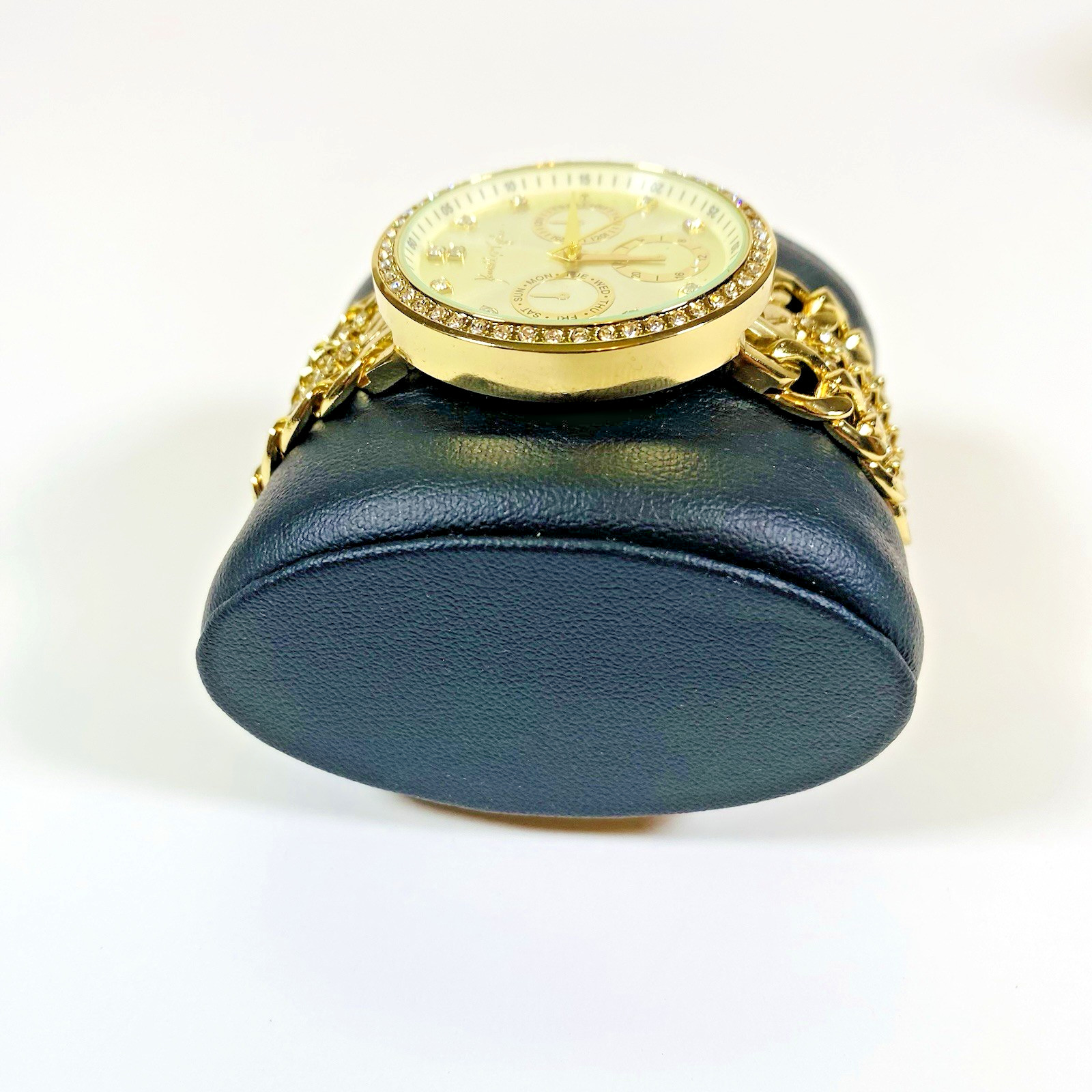 Kendall + Kylie Quartz Movement Gold Watch Chunky Chain w/ Clasp Closure Jewelry