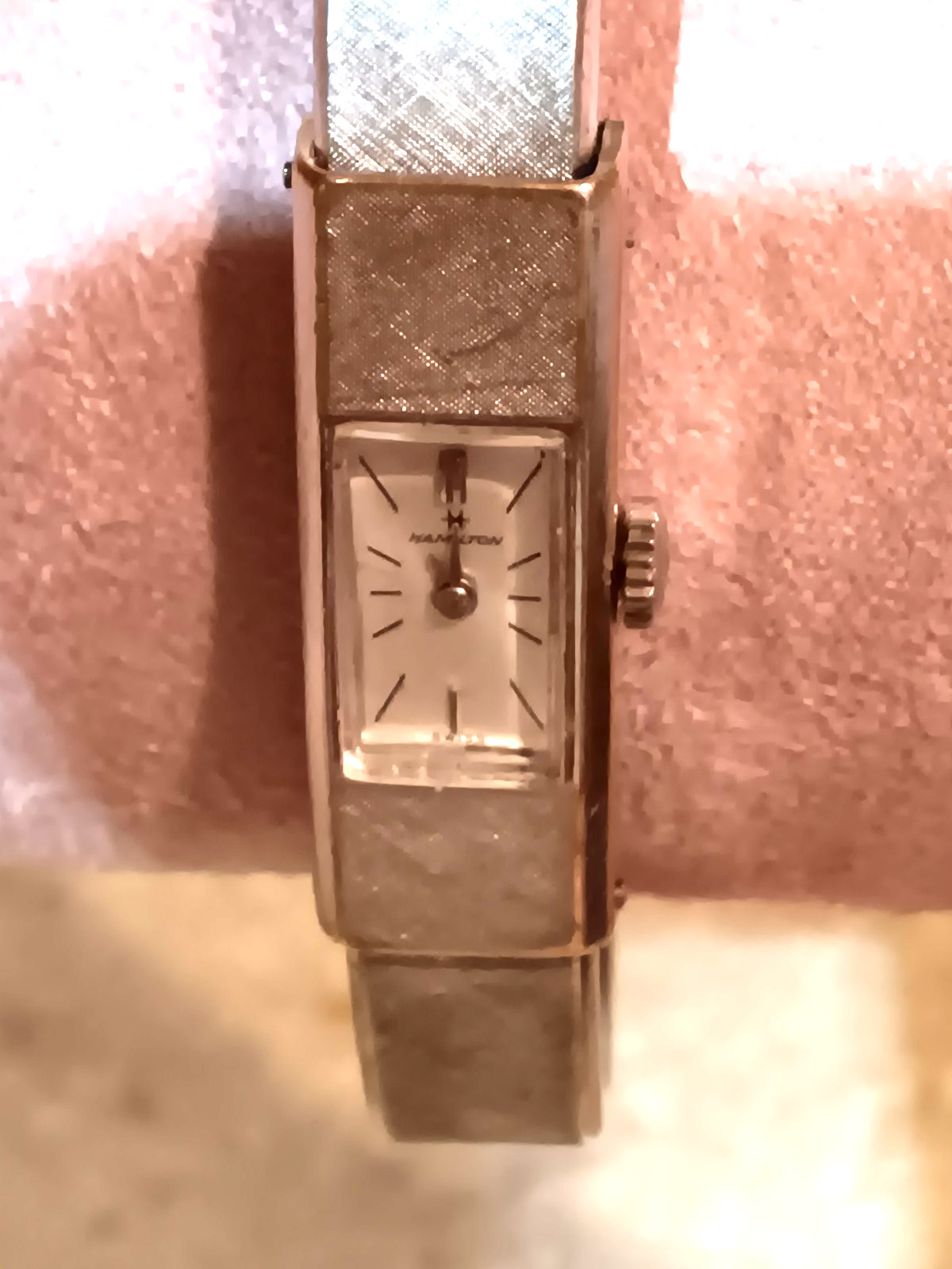 Vintage Hamilton Ladies Cuff Watch 17 Jewells Doesn’t Work/For Repair