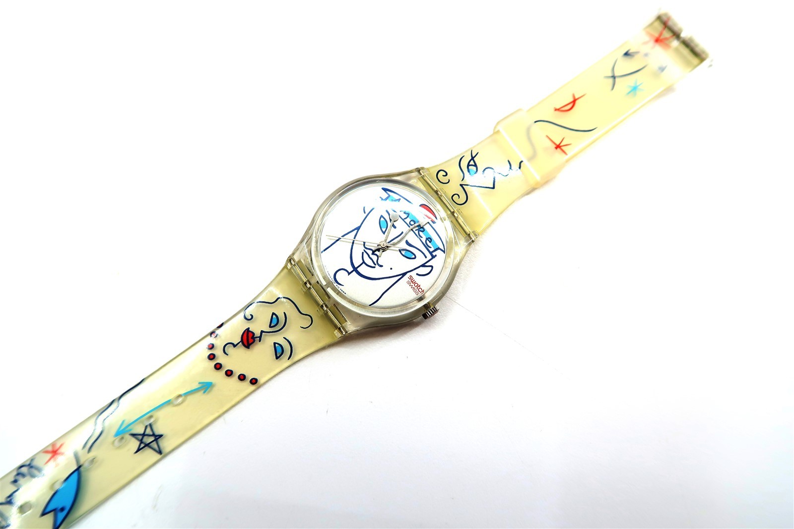 NEW Swatch Watch FLOWERS GK207 by Lindsay Kemp 1995 with Case, Print & Papers