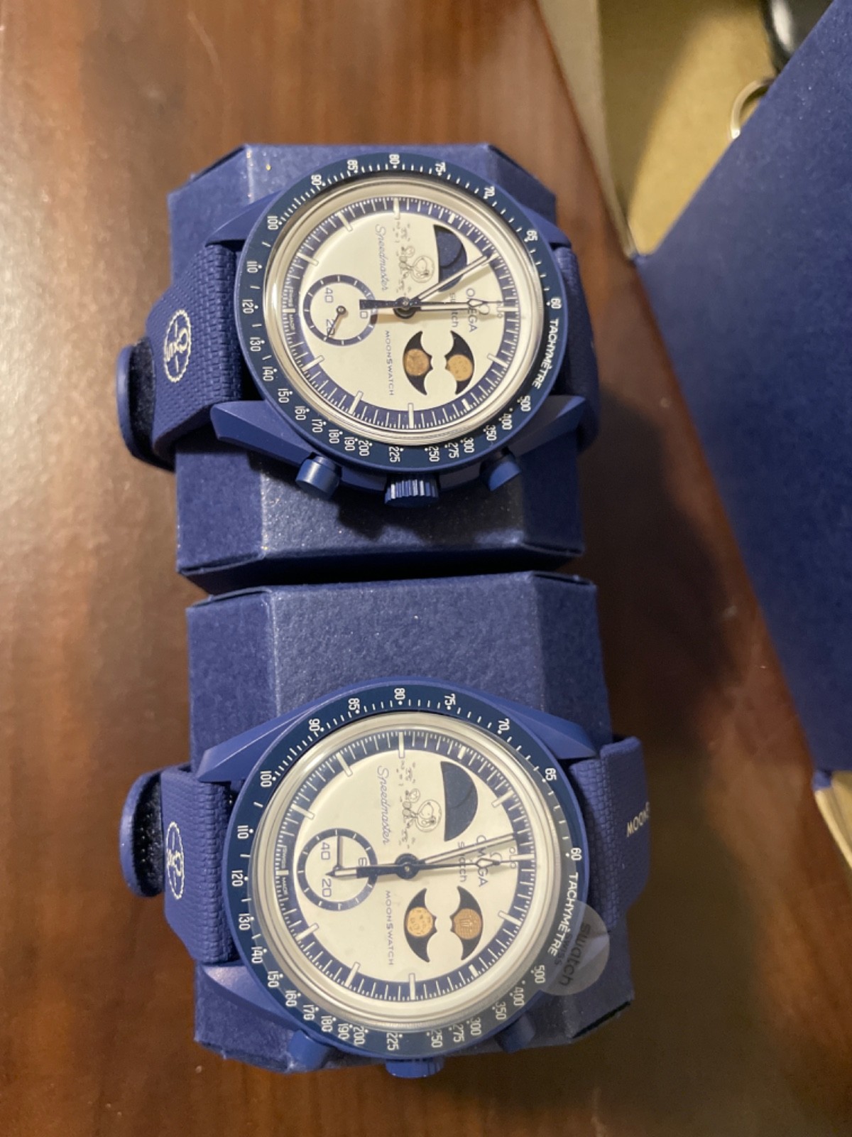 Set of swatch mission to earthphase moonshine gold corn moon and sturgeon moon
