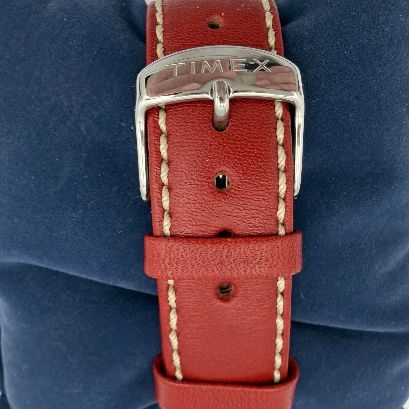 Timex T Series Racing Chronograph 42mm SST Red Leather Strap Needs Battery NEW