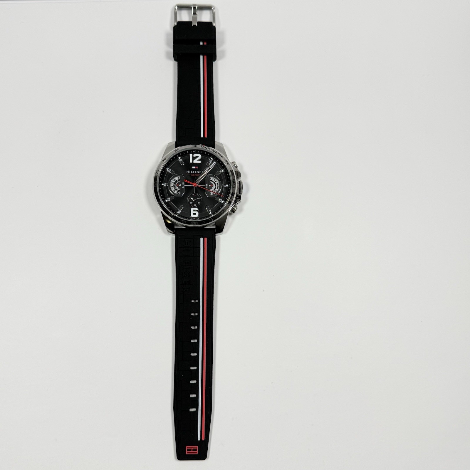 Tommy Hilfiger Decker 1791473 MultiFunction Black Dial Black Strap Men’s Watch