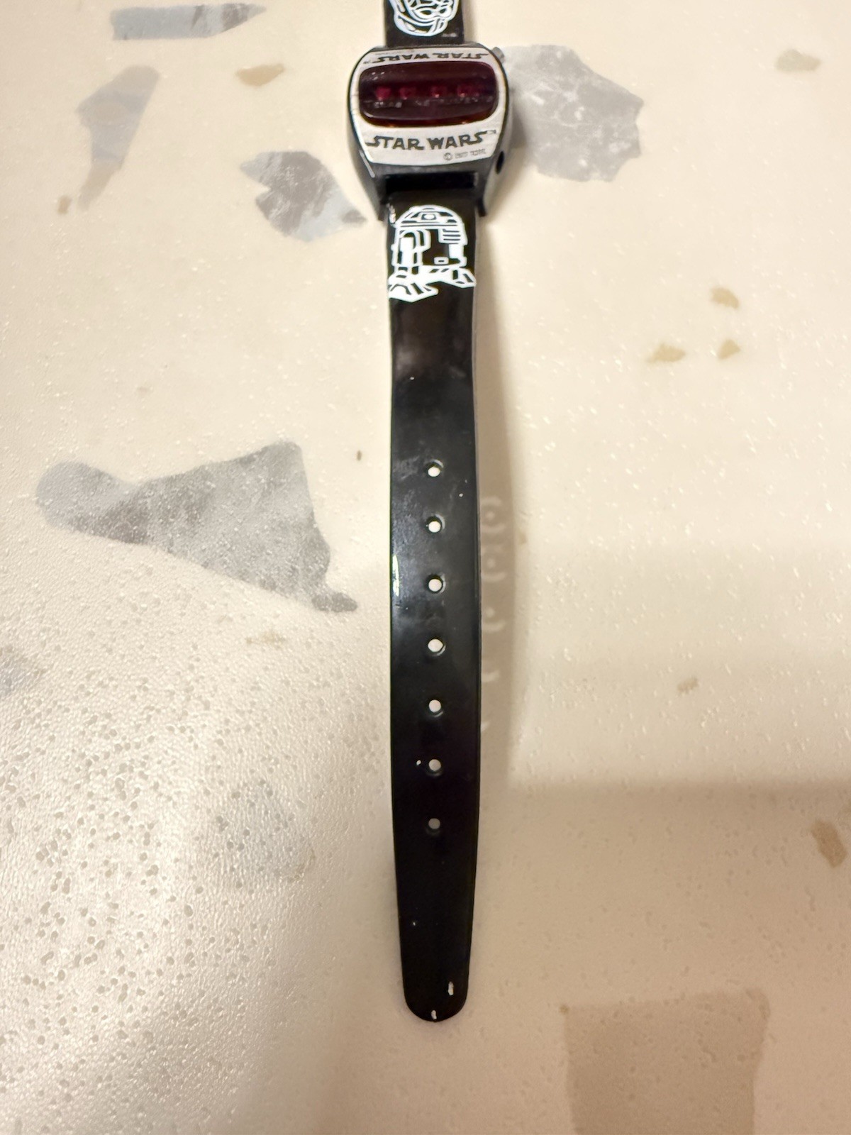 Vtg Works Star Wars Red LED Watch Texas Instruments 1977 New Battery Ladies Kids