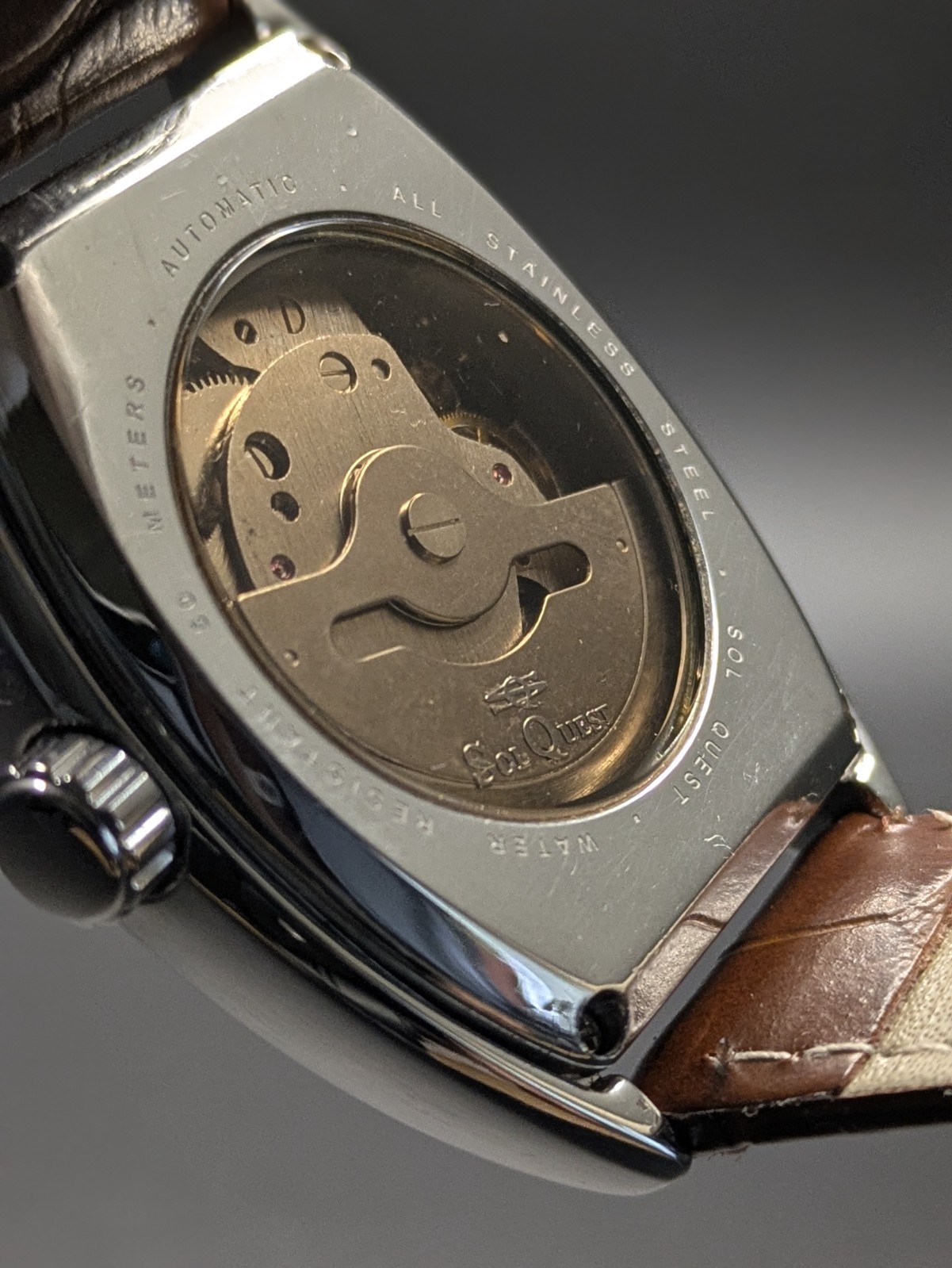 SOL QUEST Automatic Skeleton Moonphase Men’s Watch 35.5mm From Japan