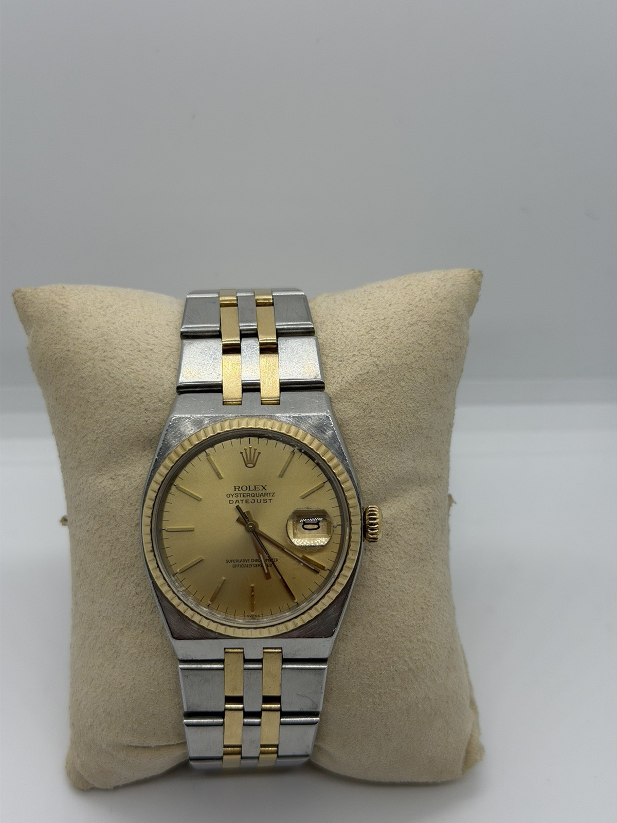 Rolex Oysterquartz Datejust 17013 Champagne Dial 36mm 1986 Authenticated