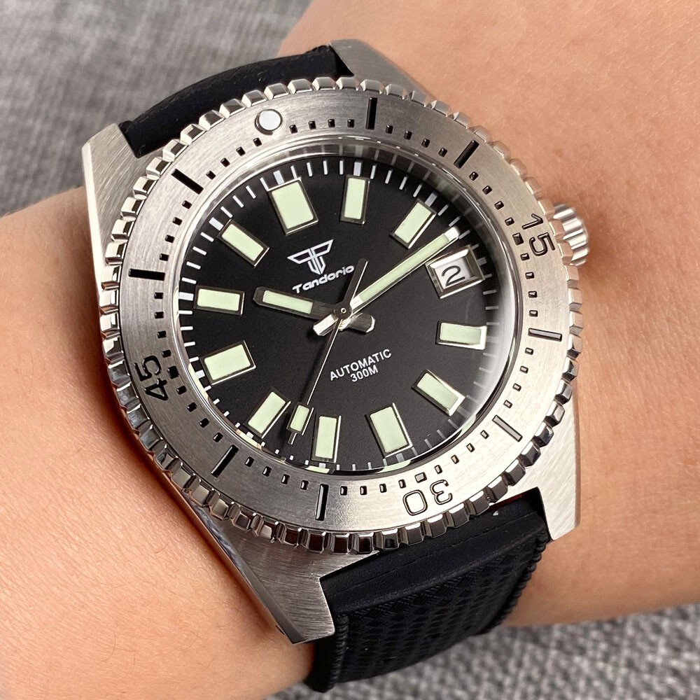 30ATM Tandorio New 40mm Sapphire Glass Date Men NH35/PT5000 Automatic Watch Lume