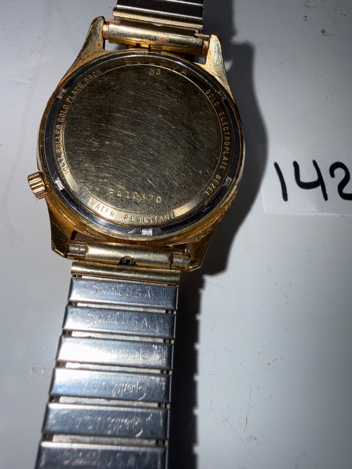 Bulova Accutron 214 M4, Gold Tone Case, SS Back, Vintage, Runs Good