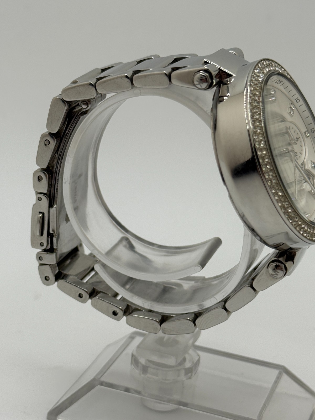 Michael Kors MK5353 Parker Chronograph Watch Women’s Silver PVC Stainless Steel