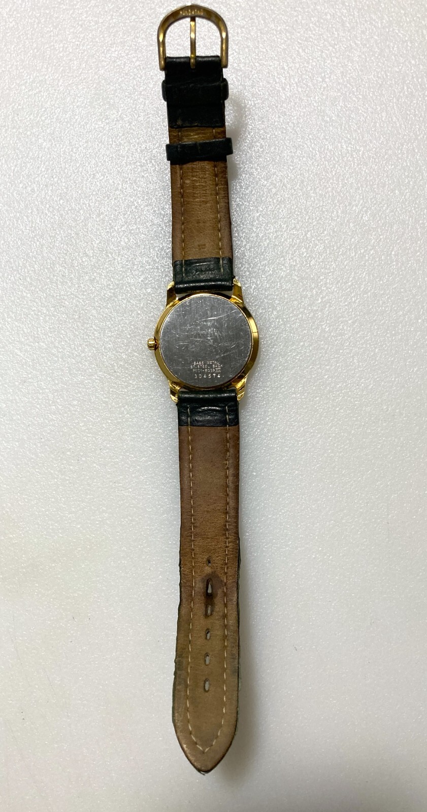 SEIKO 2-Tone Dial W/Gold Tone ThinCase & Hadley Roma Leather Band 7N01-6G39-RARE