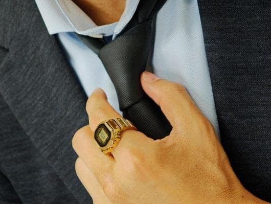 New CASIO CRW 001G 9JR Ring Watch Gold