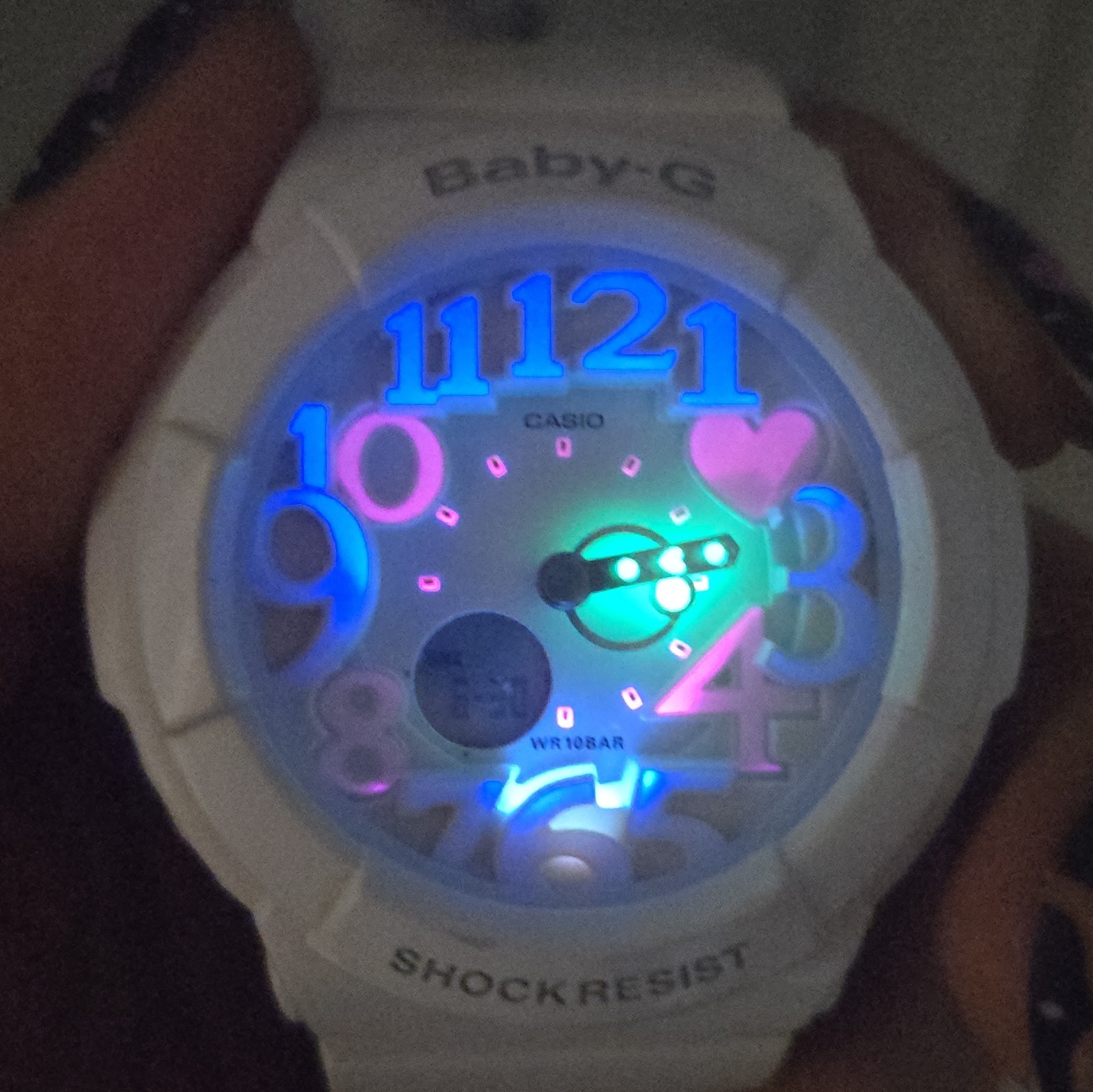 Casio Baby-G Women’s White Resin Analog-Digital Quartz Watch Shock Resist 100m