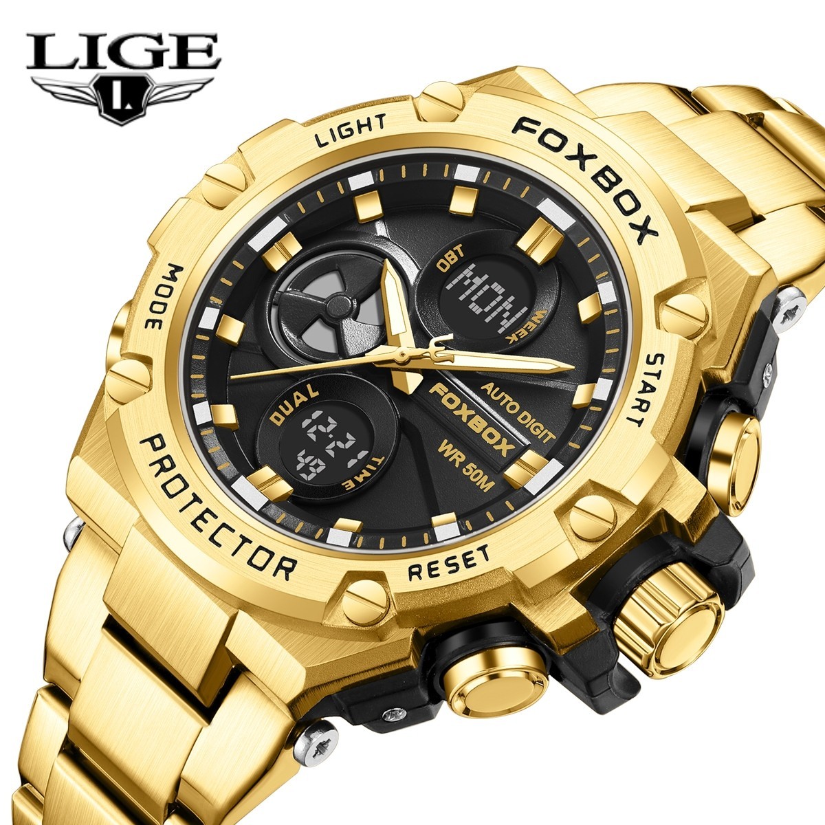 Luxury Mens Classic Wristwatch Quartz Week Chronagraph Waterproof Sports Watches