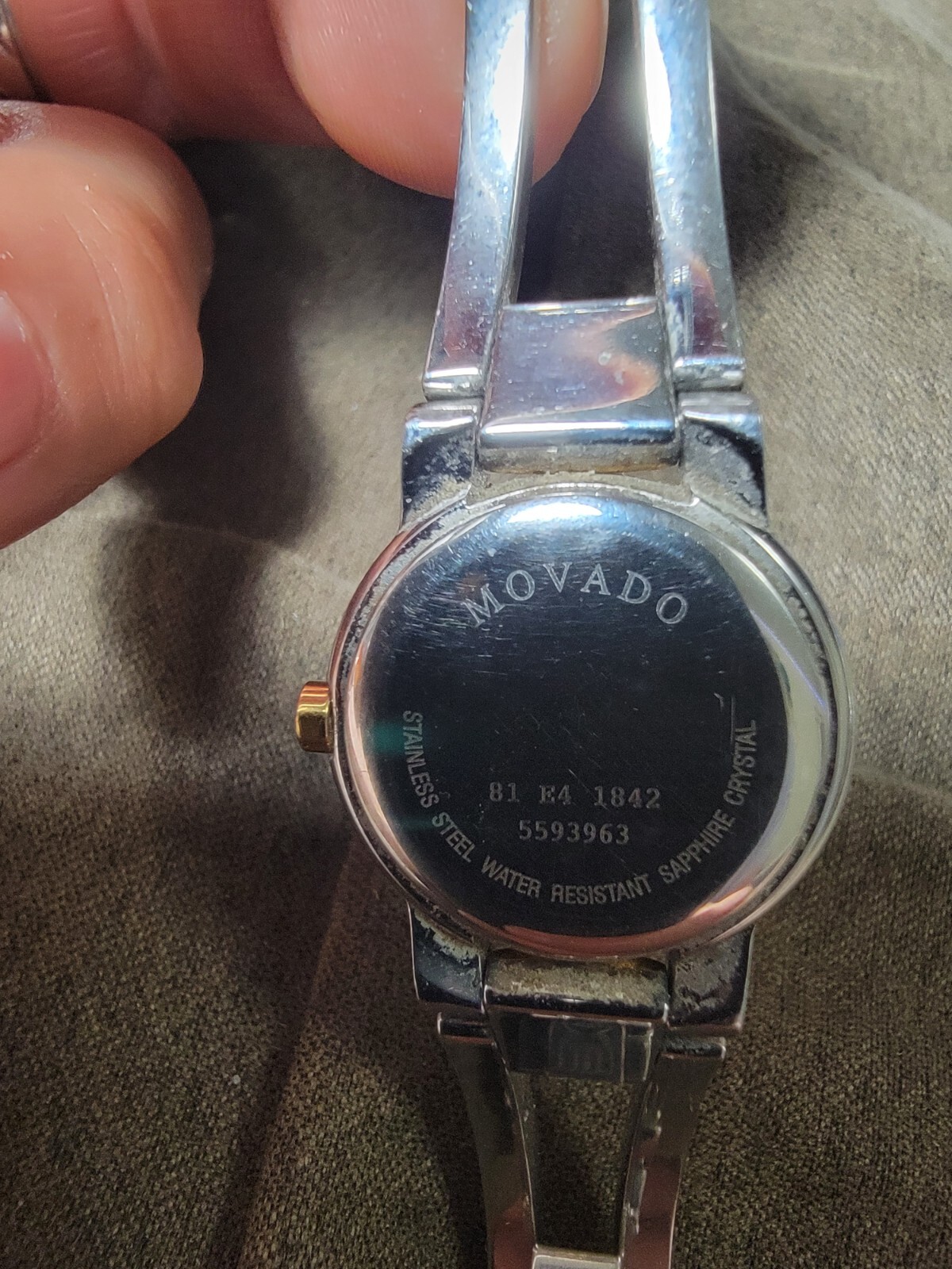 Movado Amorosa 81 E4 1842 Two Tone Swiss Steel Ladies Wristwatch